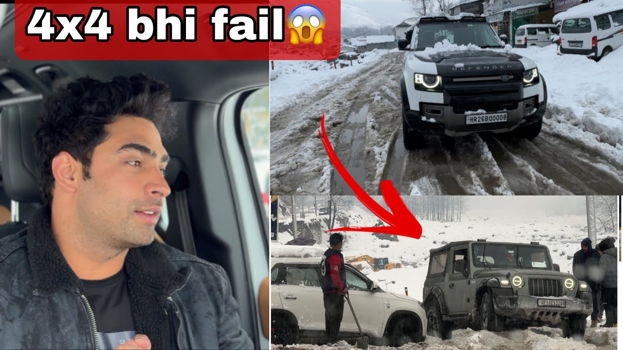 Manali Mai 4x4 bhi nahi kaam kar raha 10km tak blackice 😢🥶￼|| Ajju0008