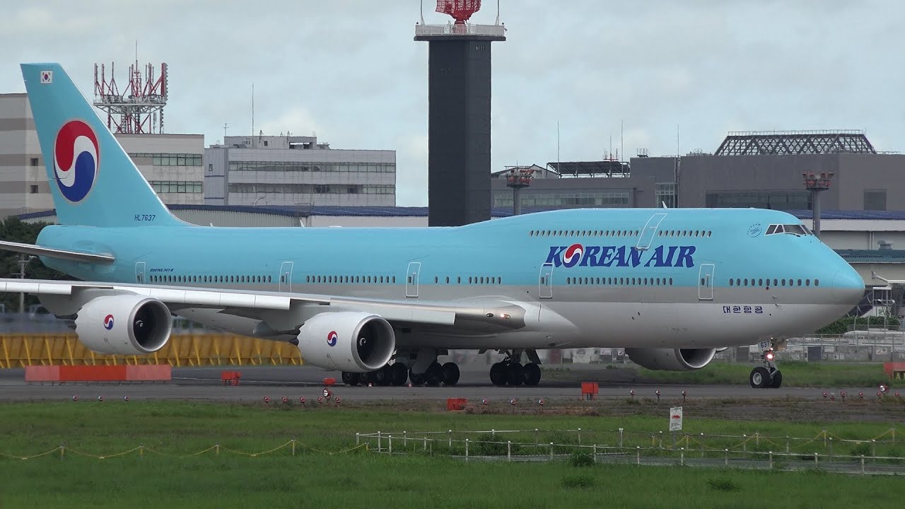 Korean Air Boeing 747-8 HL7637 Takeoff from NRT 16R