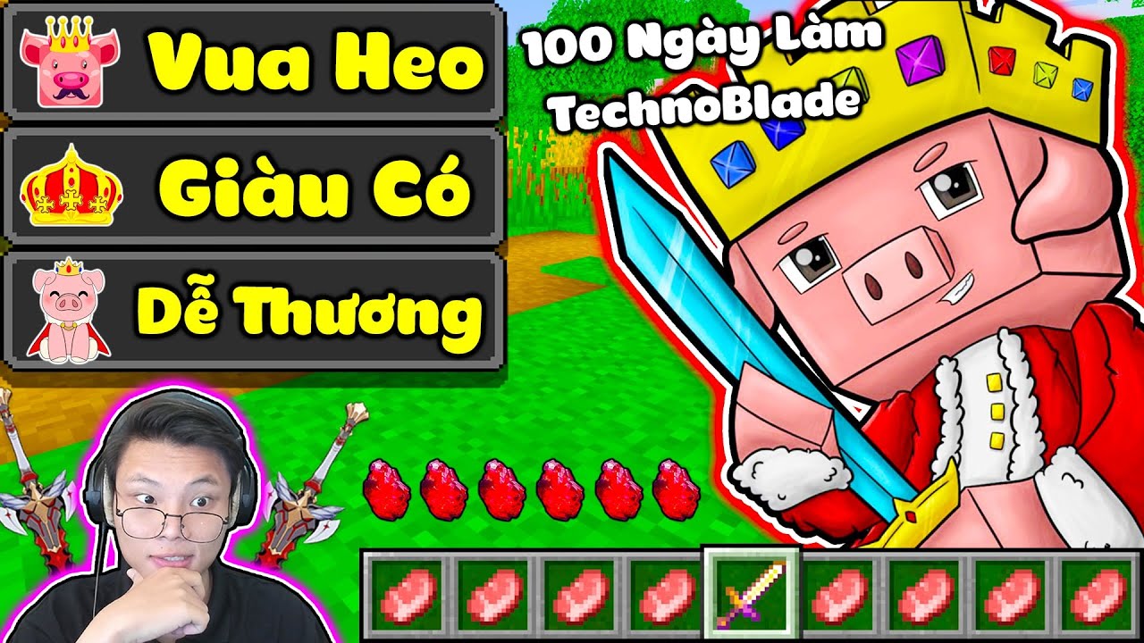 JAYGRAY THỬ THÁCH 100 NGÀY LÀM TECHNOBLADE SINH TỒN TRONG MINECRAFT*TRỞ THÀNH NGƯỜI CHƠI GIỎI NHẤT 🤴
