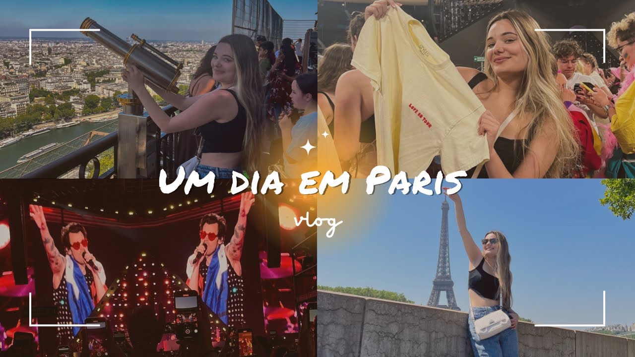VLOG UM DIA EM PARIS | Show do Harry Styles e turistando