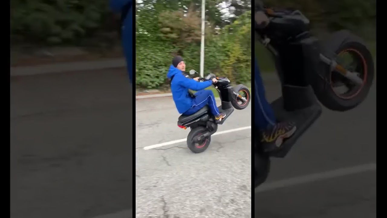 Neeet 🤣 #2t #50cc #mbk #yamaha #stunt