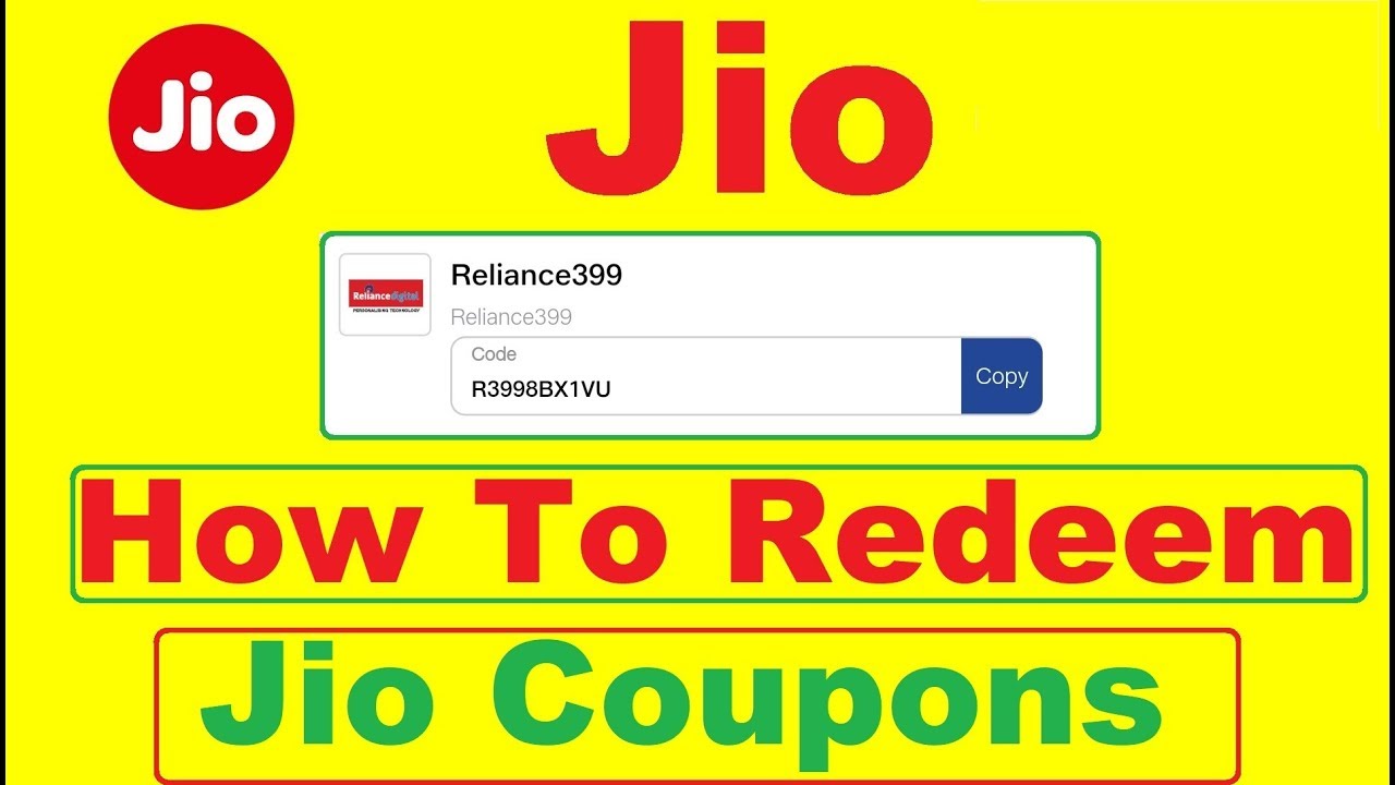 How to use Jio Coupons For 100% Cashback Offer | Redeem Jio Coupon 100% Cashback Offer