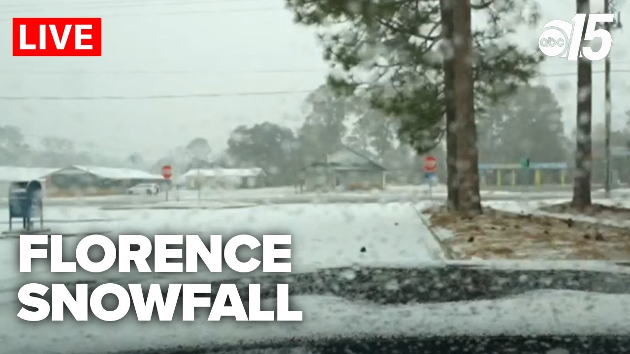 LIVE: Snow in Florence on East Palmetto Street