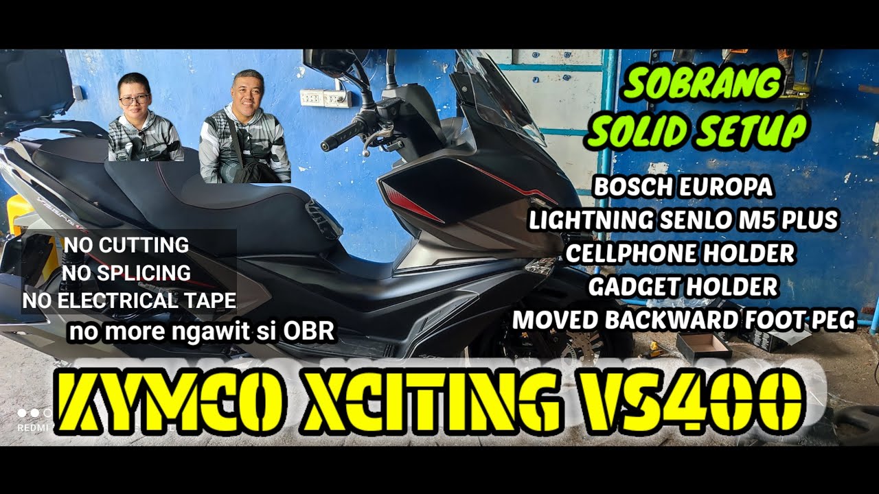 Kymco Xciting VS 400 napakaangas set up.. solid light and horn 
