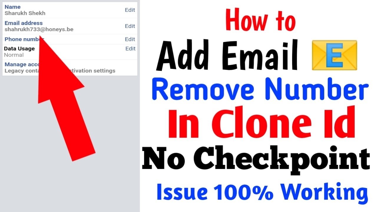 How to add new email in fb id  without checkpoint and conform identity | add email in fb id