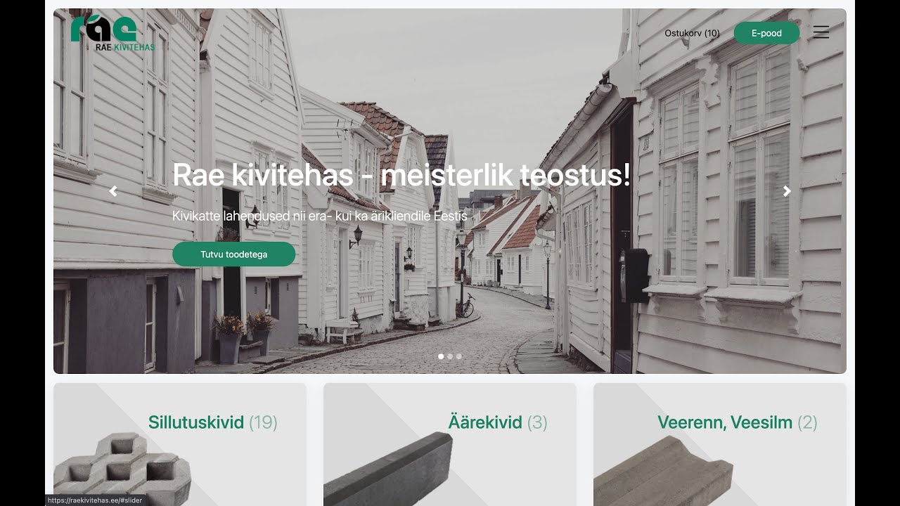 e-poe arendus - www.raekivitehas.ee tellimuse transpordihinna kalkulaator (Google maps API)