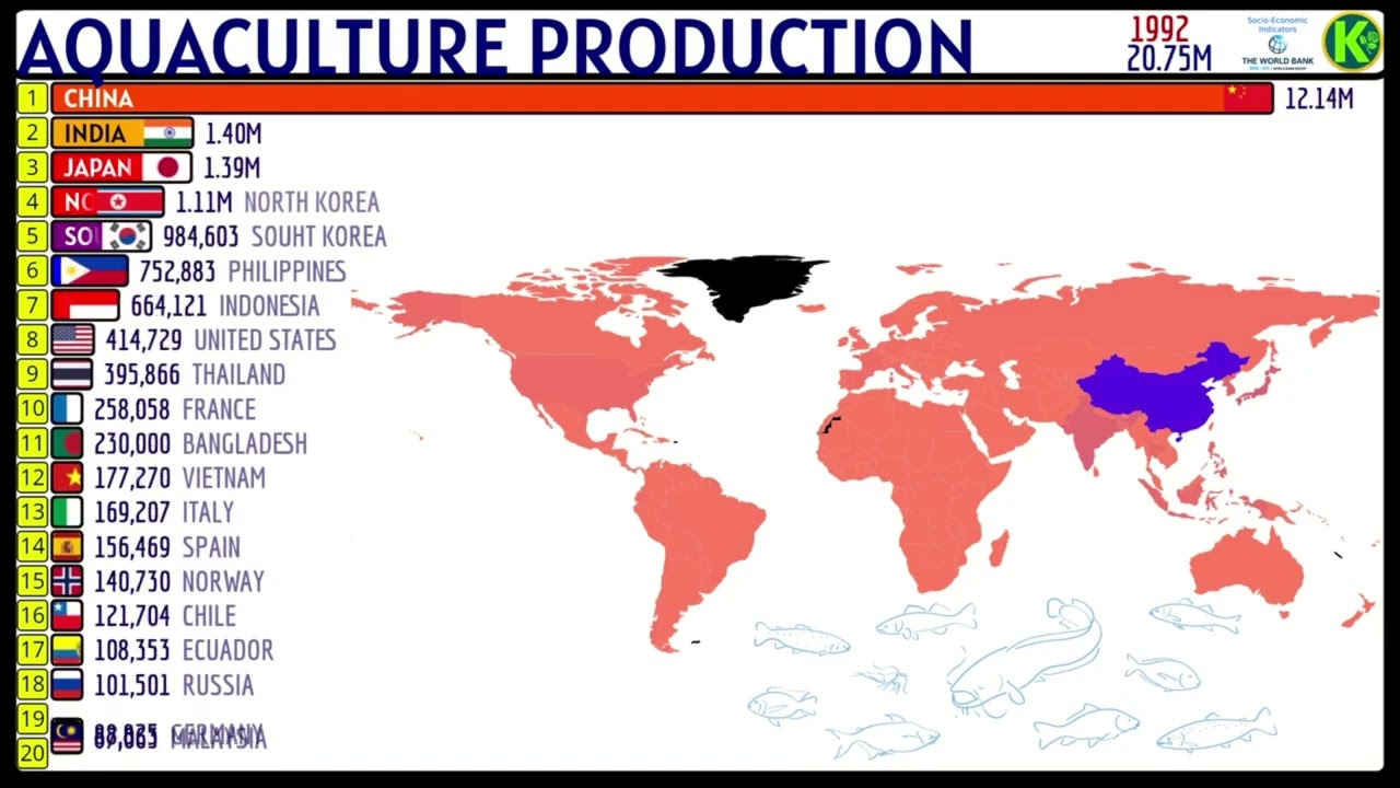Os Maiores Produtores de Aquacultura do Mundo - Klima Naturali 