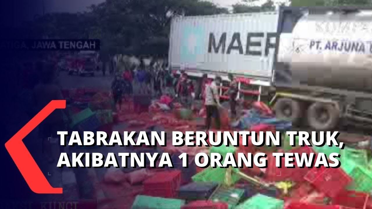 Beginilah Kejadian Tabrakan Beruntun yang Libatkan Truk dan Sepeda Motor!