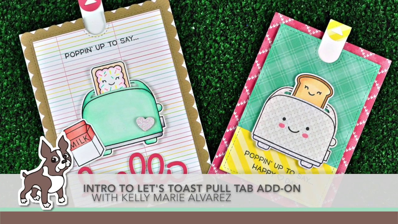 Lawn Fawn Interactive Cards:  Intro to Lets Toast Pull Tab Add On