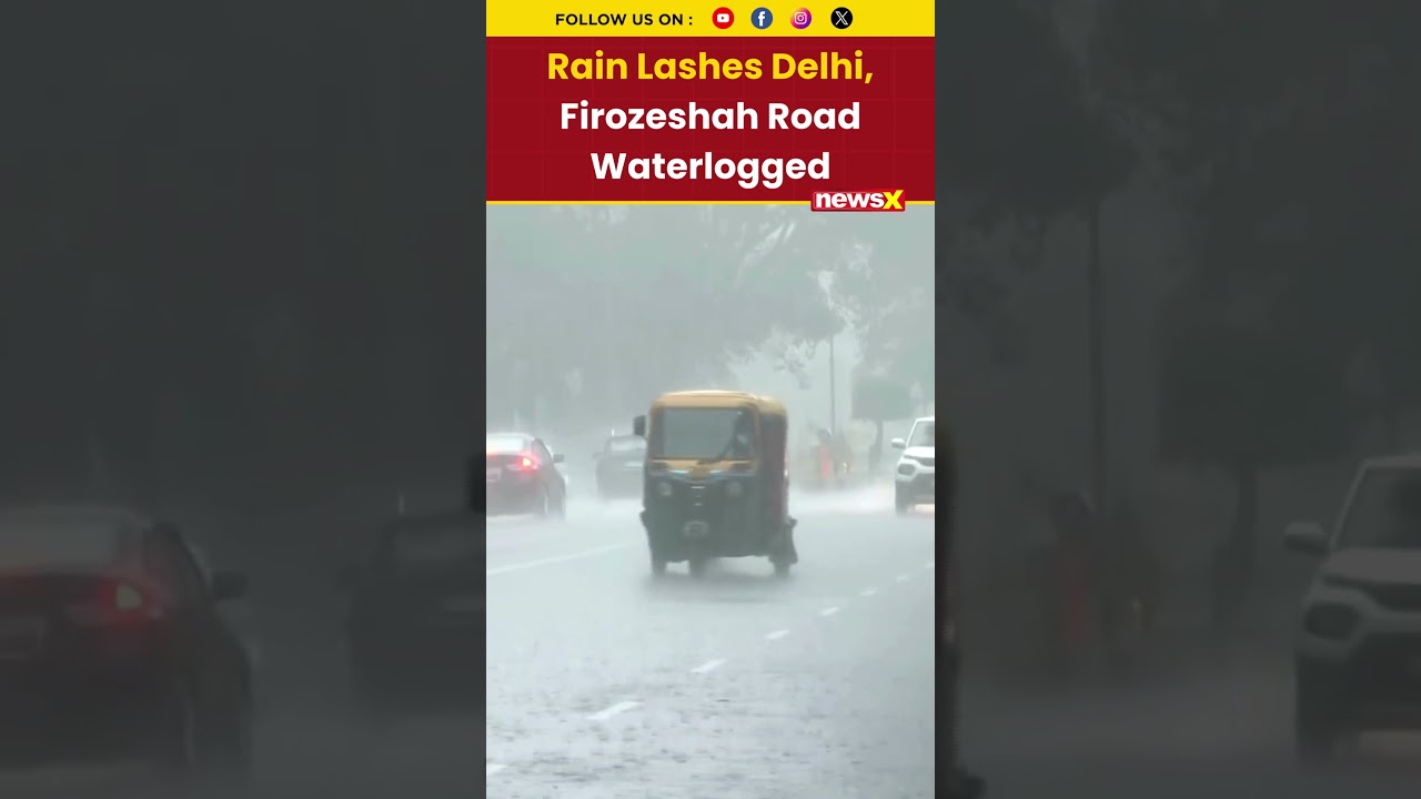 #delhirain | Rain Brings Waterlogging to Parts of Delhi, Firozeshah Road Worst Hit | #shorts