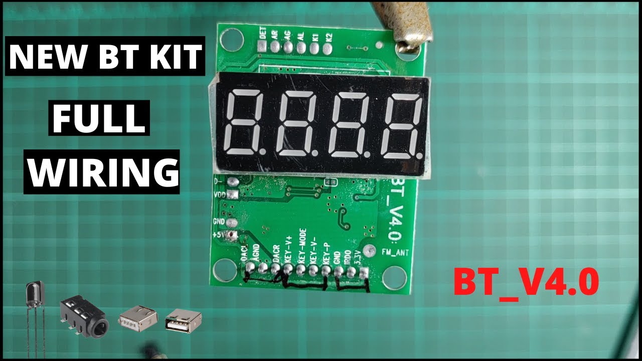 Bluetooth Kit Wiring // Bluetooth Usb Fm Mp3 Player Module connections // Bluetooth V4.0