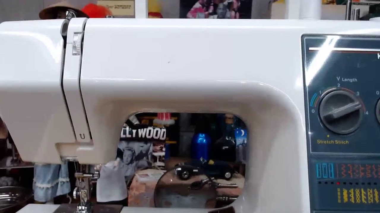 Meet Mary Mayer's 1990's Kenmore Model 385, powered by a .60 amp motor, manufactured in Taiwan