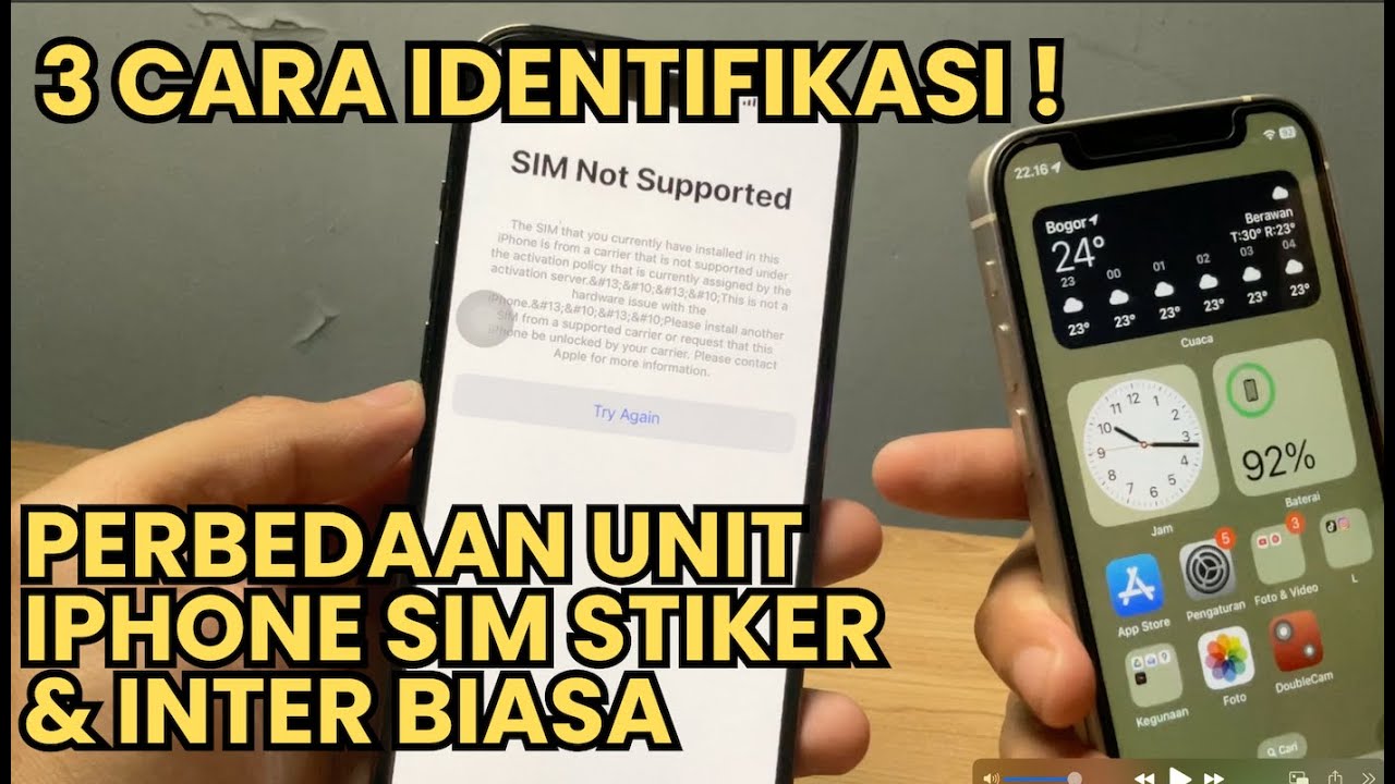 Perbedaan iPhone Sim Sticker (SIM LOCKED) dan Non Sim Sticker/ Internasional (TIDAK ADA PEMBATASAN)