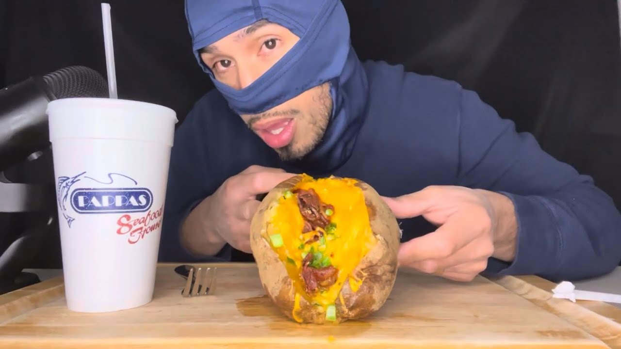 #ASMR EATING BAKED POTATO #ASMREATING