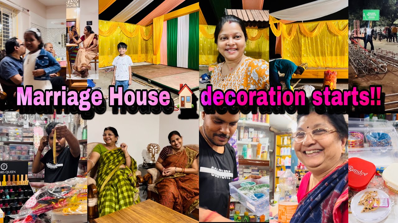 Marriage ପାଇଁ House decoration tour🏠 || Indian Wedding preparation Vlog || Odia NRI Vlogger Auromika