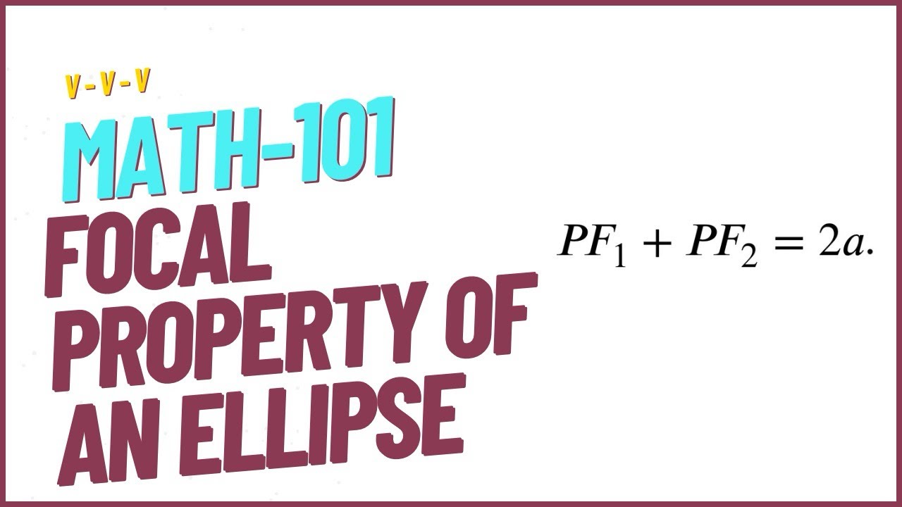 FOCAL PROPERTY OF AN ELLIPSE | Ellipse property 