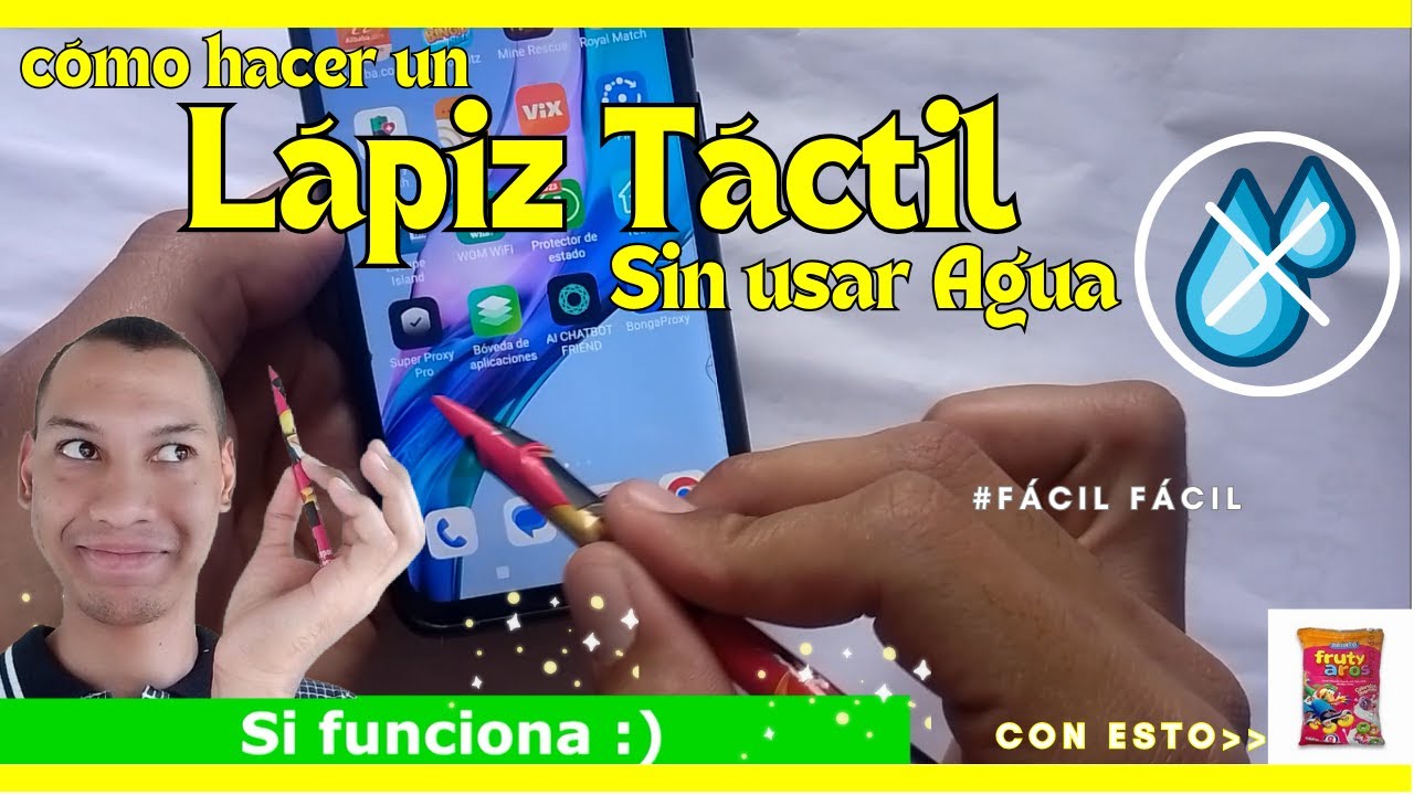 Como hacer un lápiz táctil SIN AGUA