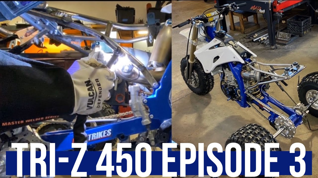 TRI-Z 450 Three Wheeler Episode 3  BVC Trikes YAMAHA YZ450f