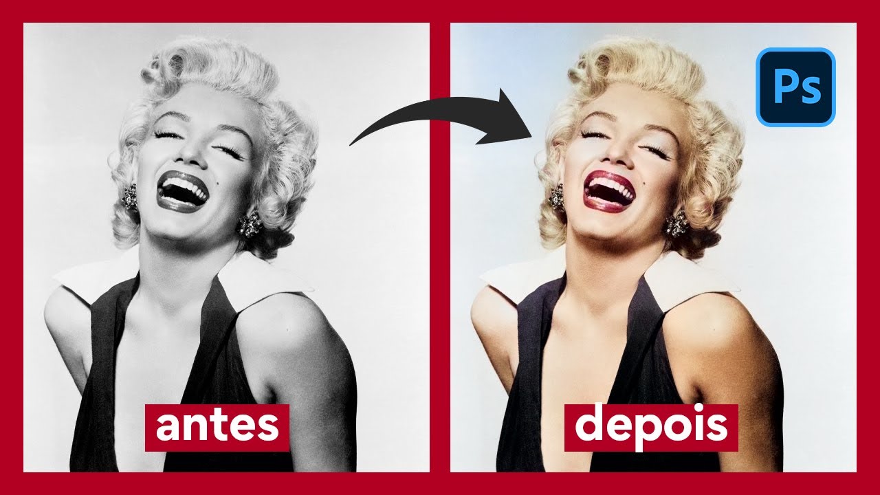 Como colorir fotos preto e branco no Photoshop automaticamente | Tutorial