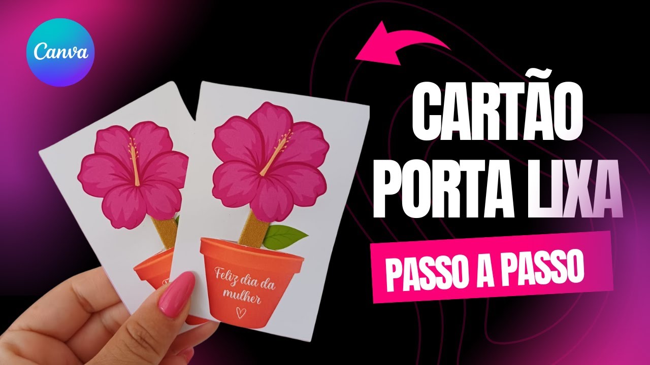 cartao porta lixa- PASSO A PASSO