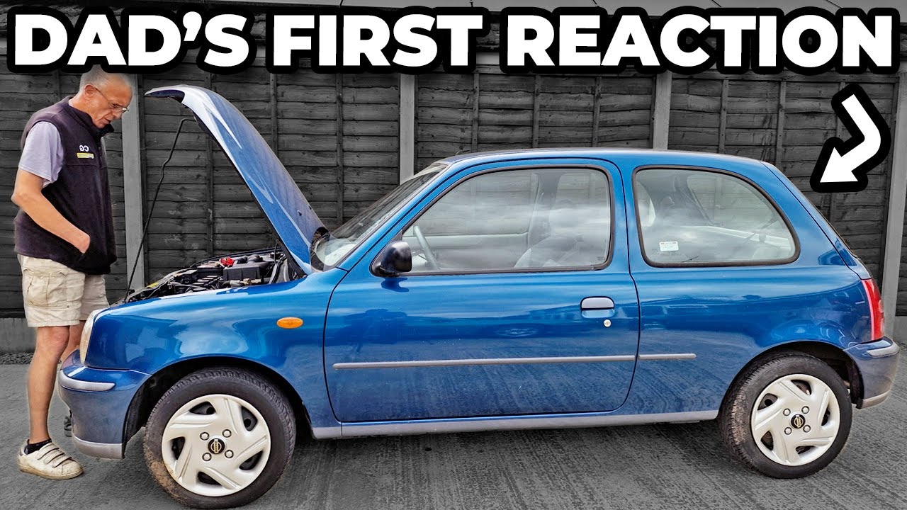 Первый взгляд отца на Nissan Micra K11 — какова будет его реакция на этот автомобиль из прошлого?