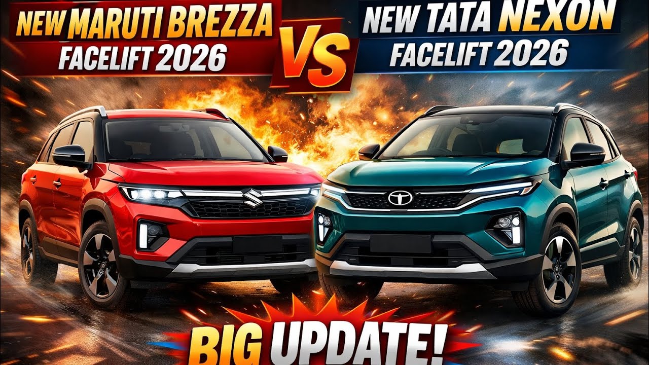 Maruti Brezza Facelift 2026 vs Tata Nexon Facelift 2026 | Biggest SUV Battle 🔥#vishalbhargav 