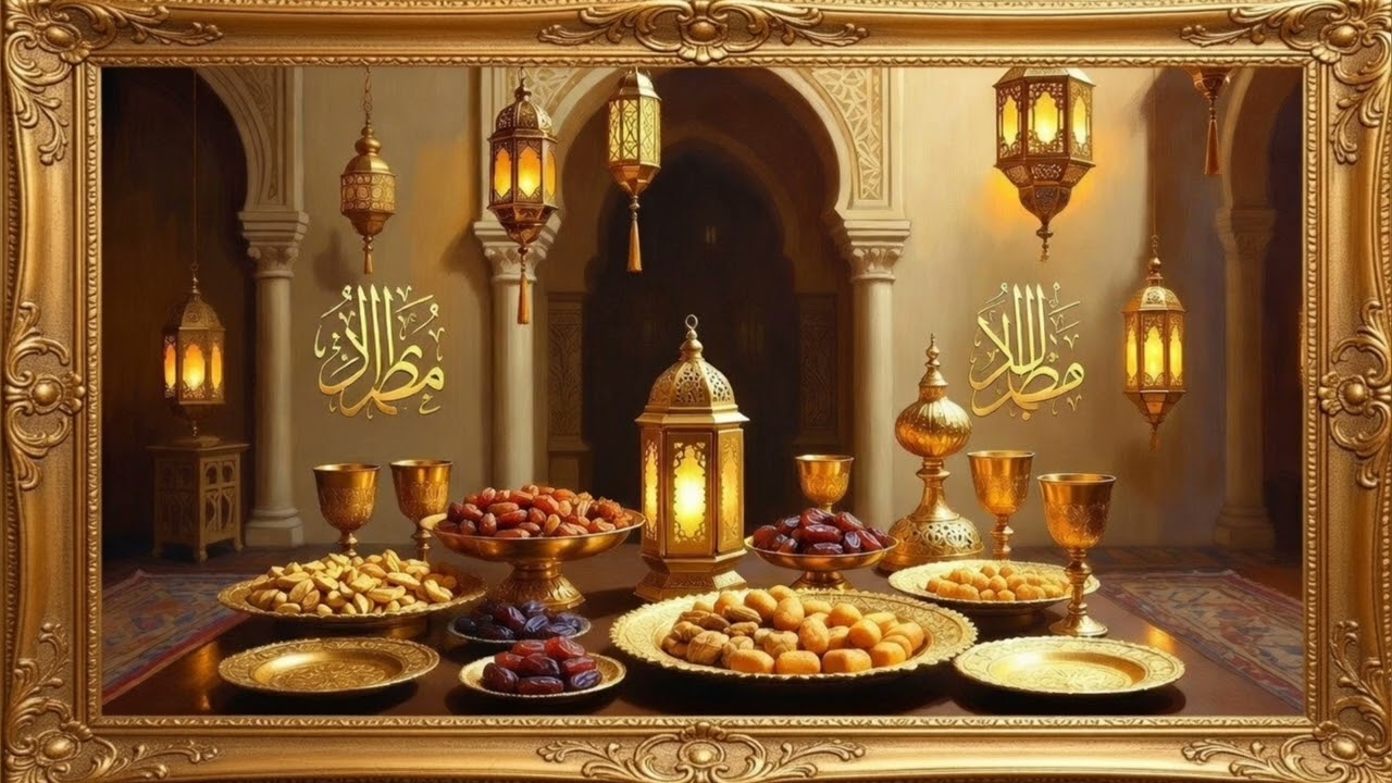 This Framed Ramadan Painting Will Calm Your Heart 🌙✨ | لوحة رمضانية بإطار ذهبي تخطف الأنظار