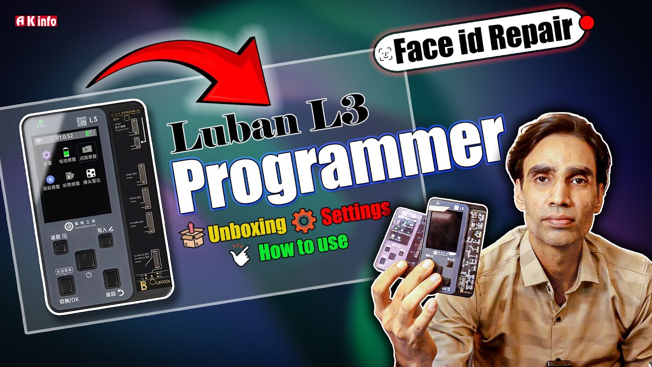 Luban L3 Programmer 🔥 Unboxing, Settings & How to Repair Face ID #iphonerepair