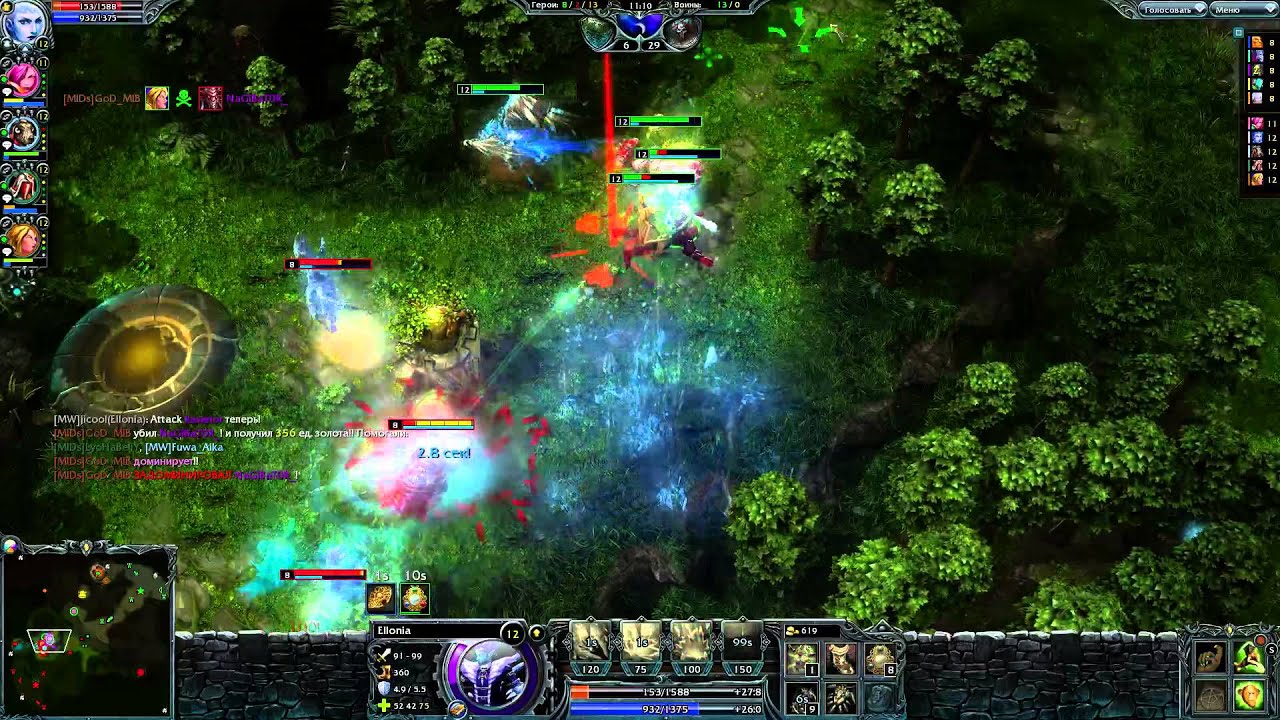 Ep.254 Ellonia jicool let's play MW vs ALL Heroes Of Newerth MidWars Hon 5x5 Смотреть