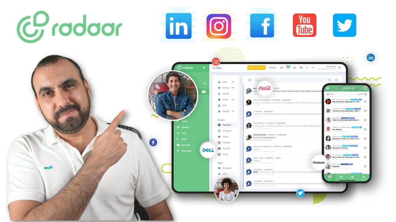 Unify all your Social Media inbox and brand mention with Radaar 📨