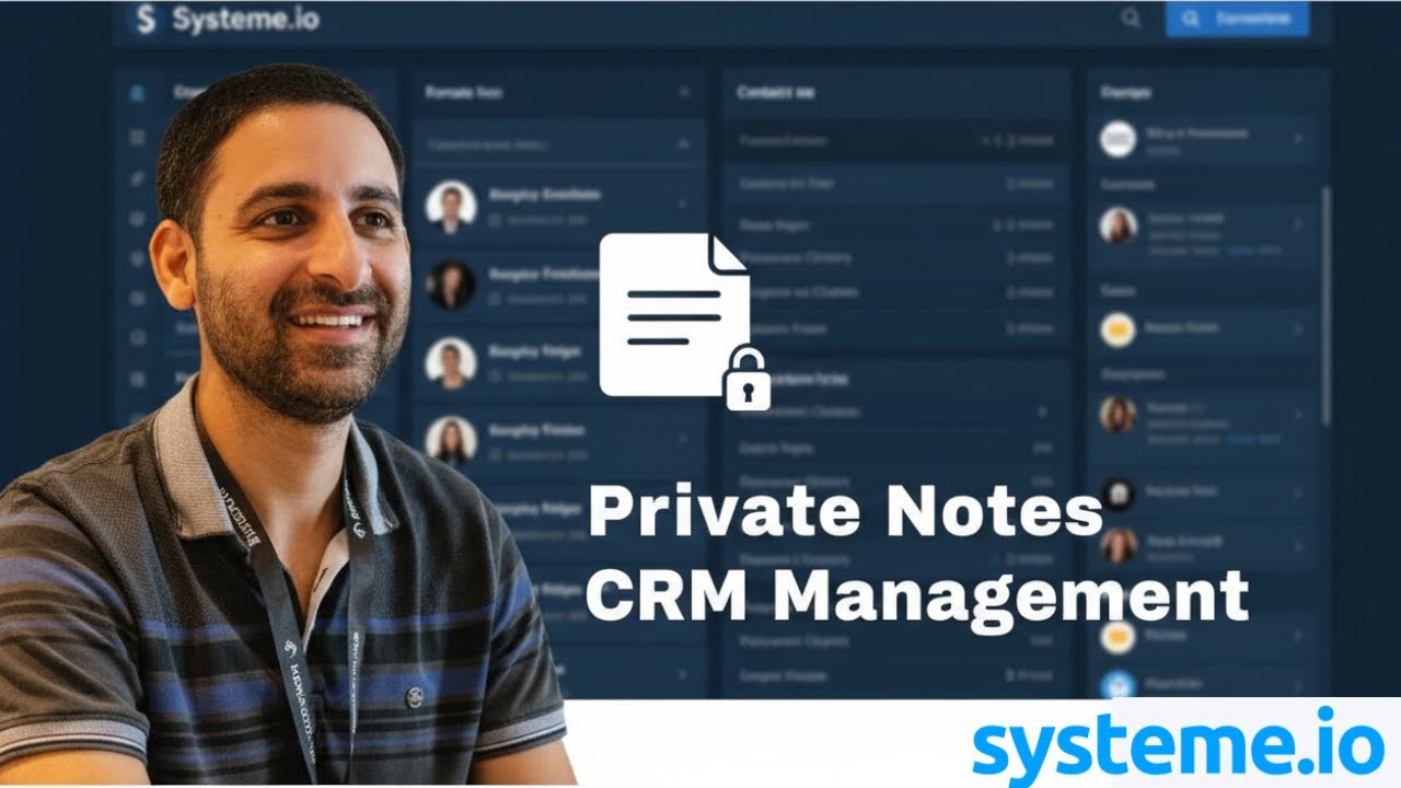 Как оставлять личные заметки в Systeme.io CRM (руководство по управлению воронками продаж, контак...