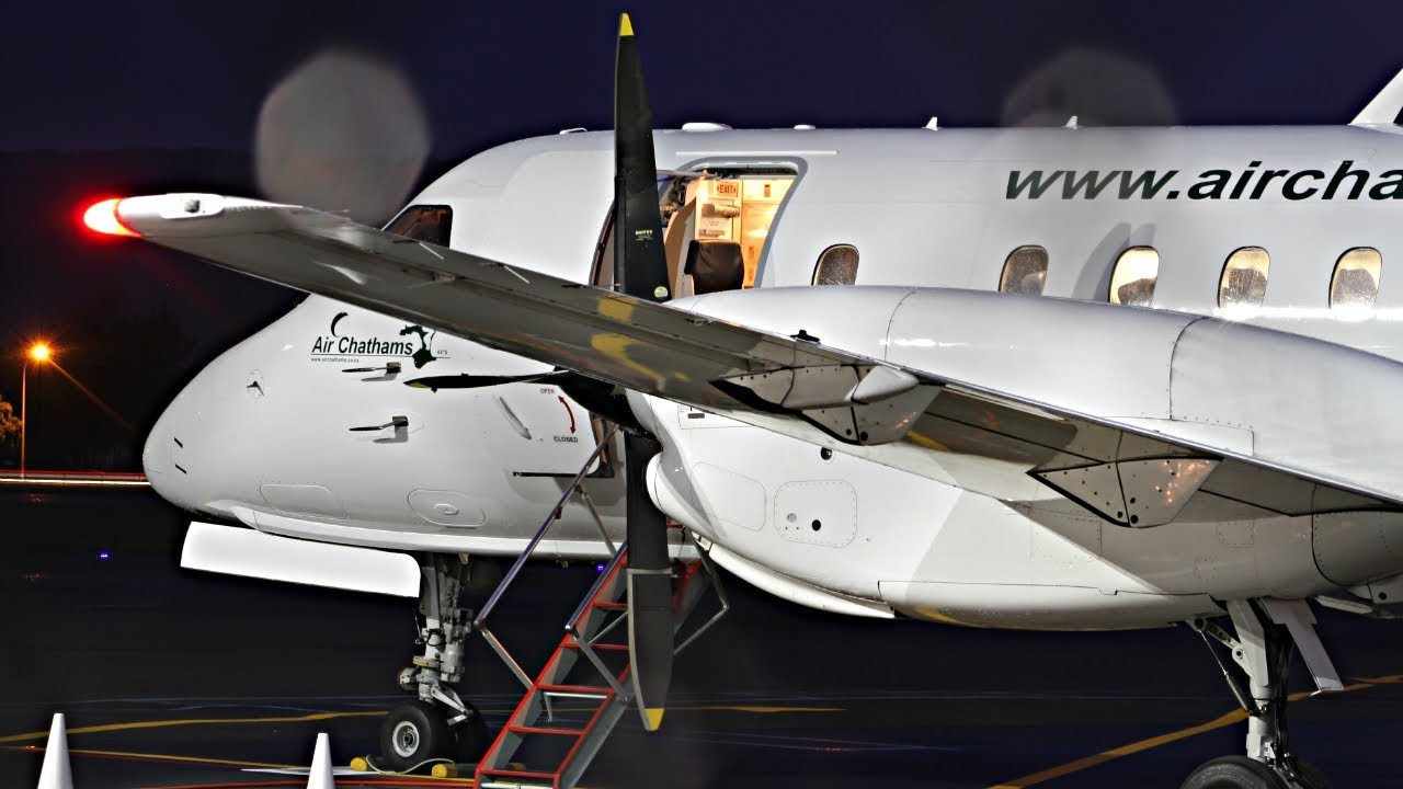 Air Chathams FIRST FLIGHT out of Kāpiti  - SAAB 340 | ZK-CIZ