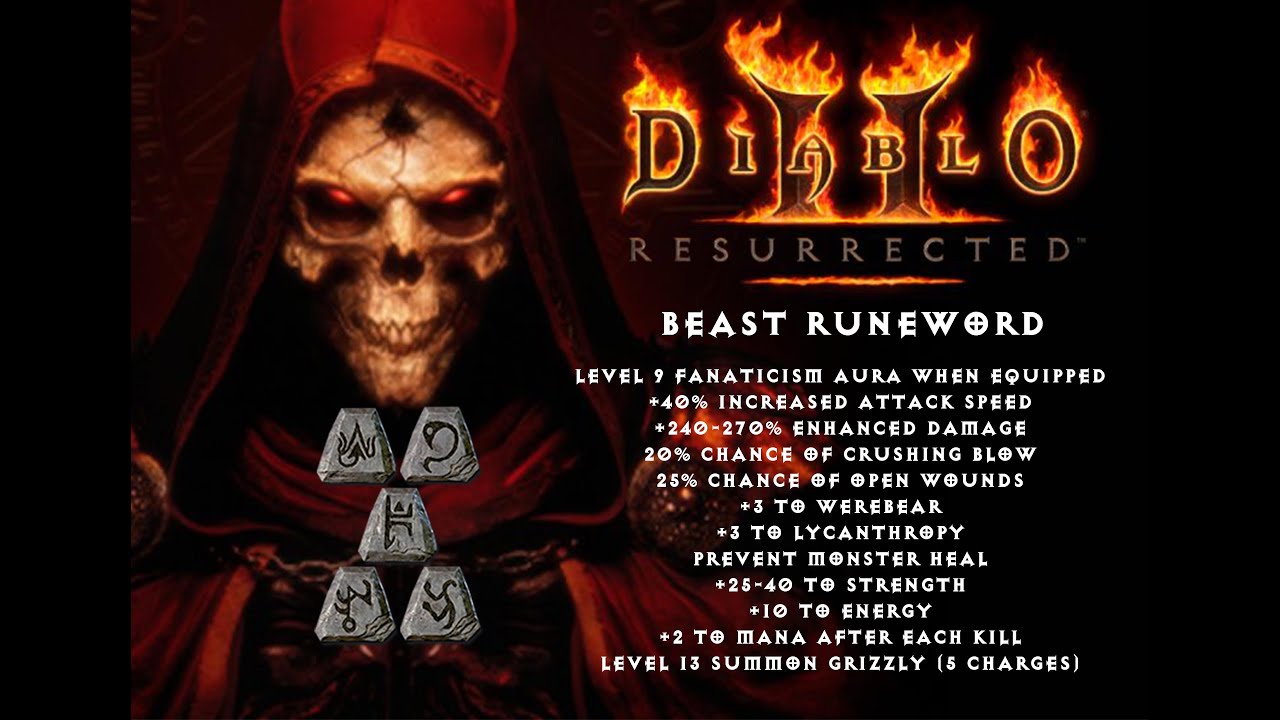 How to Make Beast Runeword | Diablo 2 Resurrected