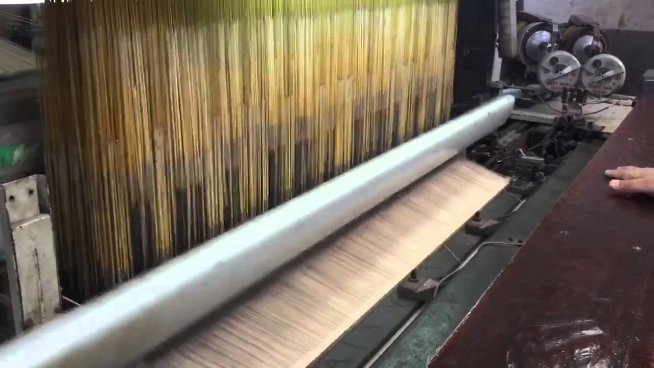 Jacquard loom making a custom velvet Damask for the K-club