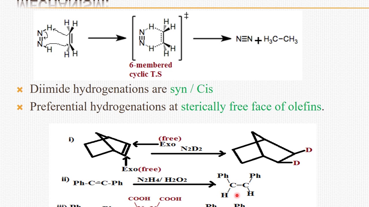 Benkeser reduction & Diimide reduction -Catalytic hydrogenation