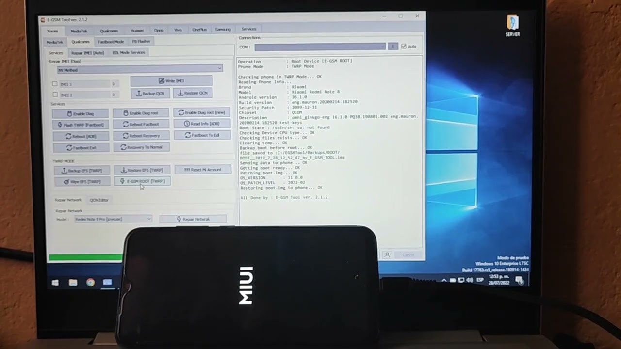 REPARAR IMEI REDMI NOTE 8 DE FORMA FACIL Y RAPIDO 2022 E-GSM TOOL