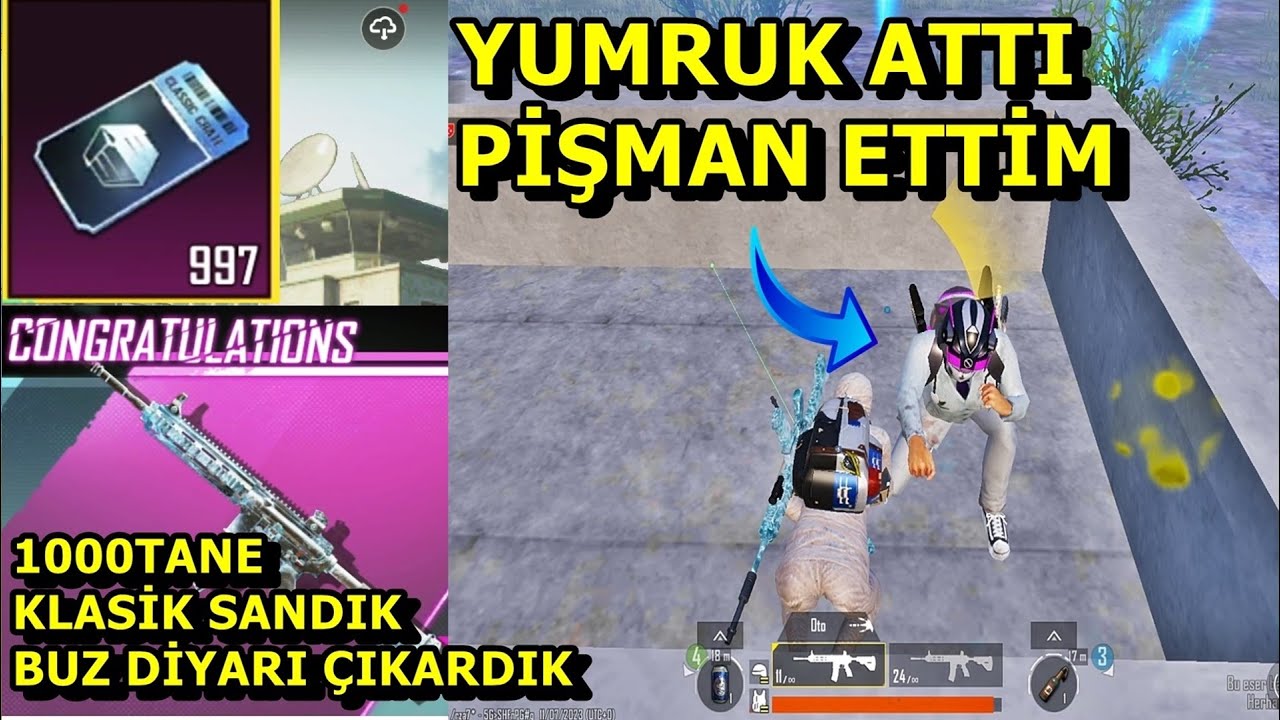 YUMRUK ATAN ADAMI PİŞMAN ETTİM ! 1000 SANDIK BİRİKTEN TAKİPÇİME BUZ DİYARI ÇIKARTTIM ! PUBG MOBİLE