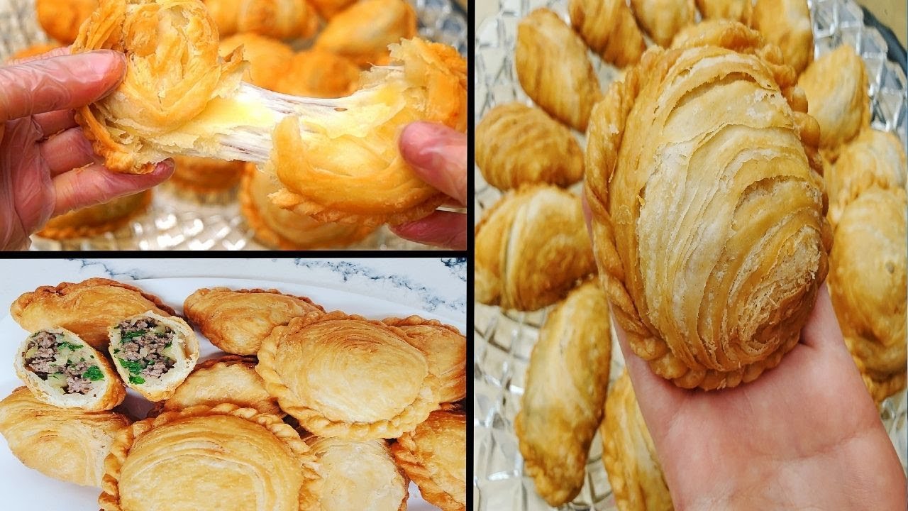 سمبوسك بطريقة جديدة بعجينه مقرمشة ومورقة بحشوتين مع طريقة حفظها في الفريزر - Sambosa Recipe‎
