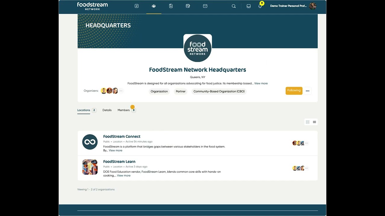 Growing your Network on FoodStream