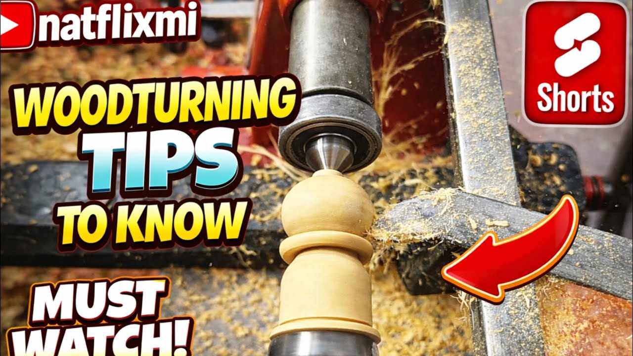 Oddly Satisfying Wood Turning on Lathe 😍 | Perfect Wooden Shape | natflixmi