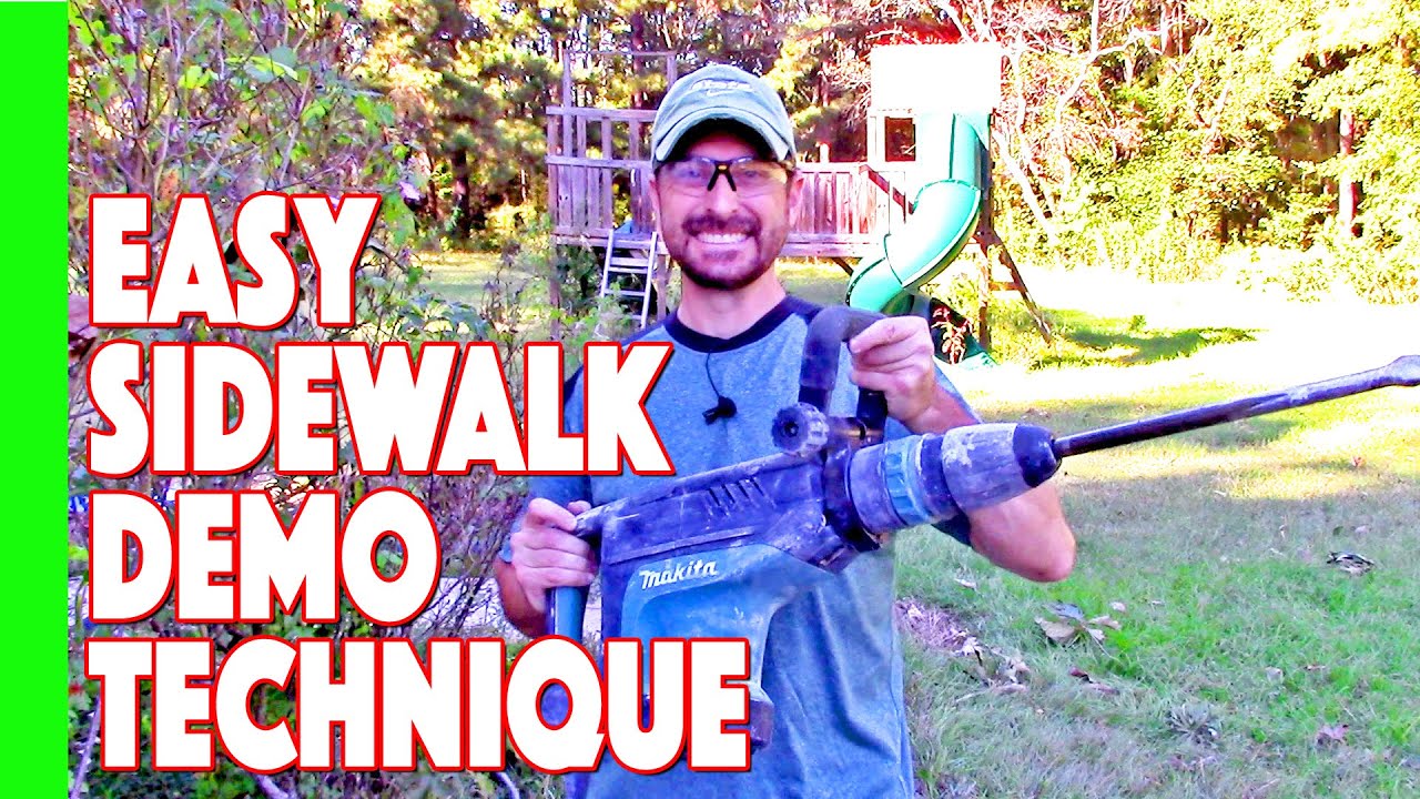 Demolishing And Removing A Concrete Sidewalk