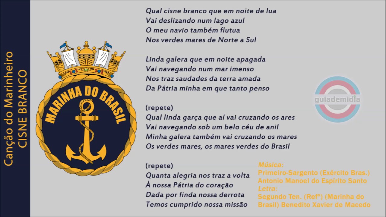 Hino da Marinha do Brasil | Canção CISNE BRANCO [ Versão 2 ]