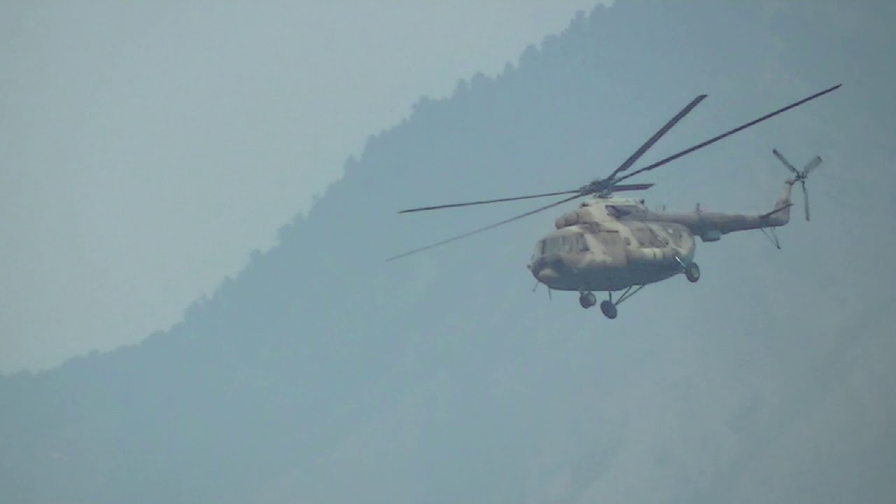 Pakistan Army aviation helicopters performing exercises.