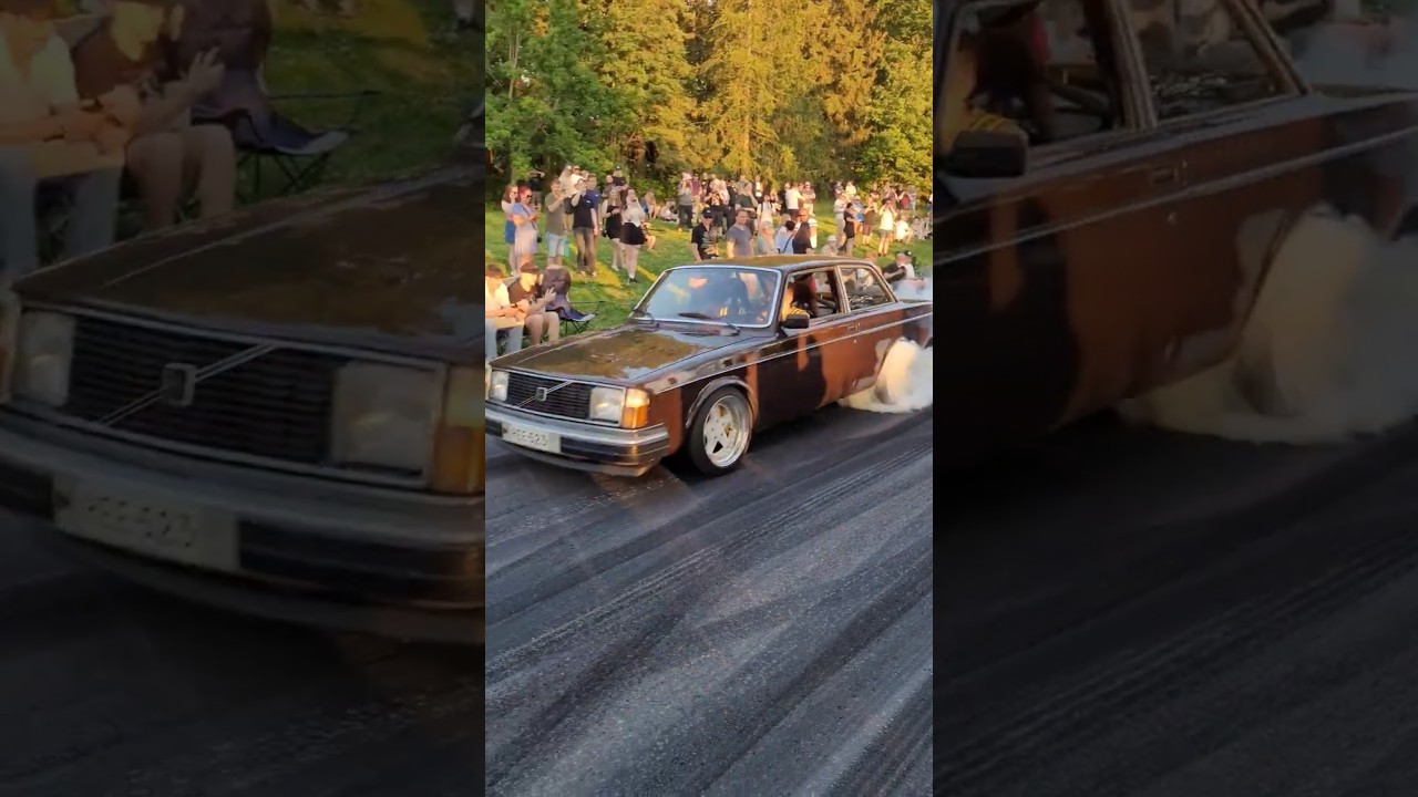 Volvo 240 turbo sleeper burnout #car #automobile #volvo #turbo