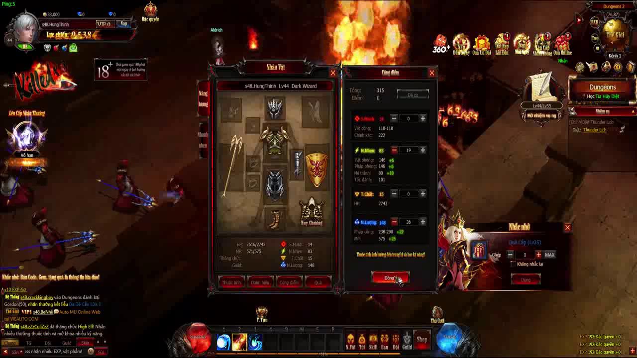 Review Game MU Online Dark Wizard Level 1►55 ✦ HungThinh