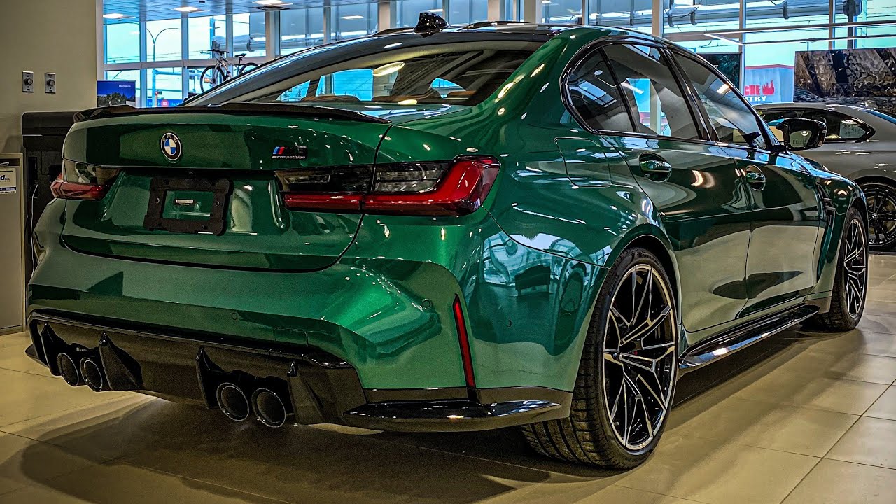 2022 BMW M3 Competition is $100000 Wild Sedan Interior & Exterior details