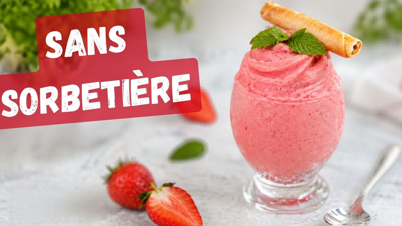 La glace à la fraise la plus simple et saine à tester aujourd'hui ! En 5 minutes