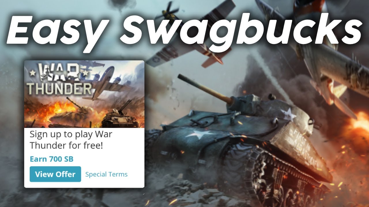 Get Paid Just To Play This Game | Swagbucks War Thunder Offer Walkthough