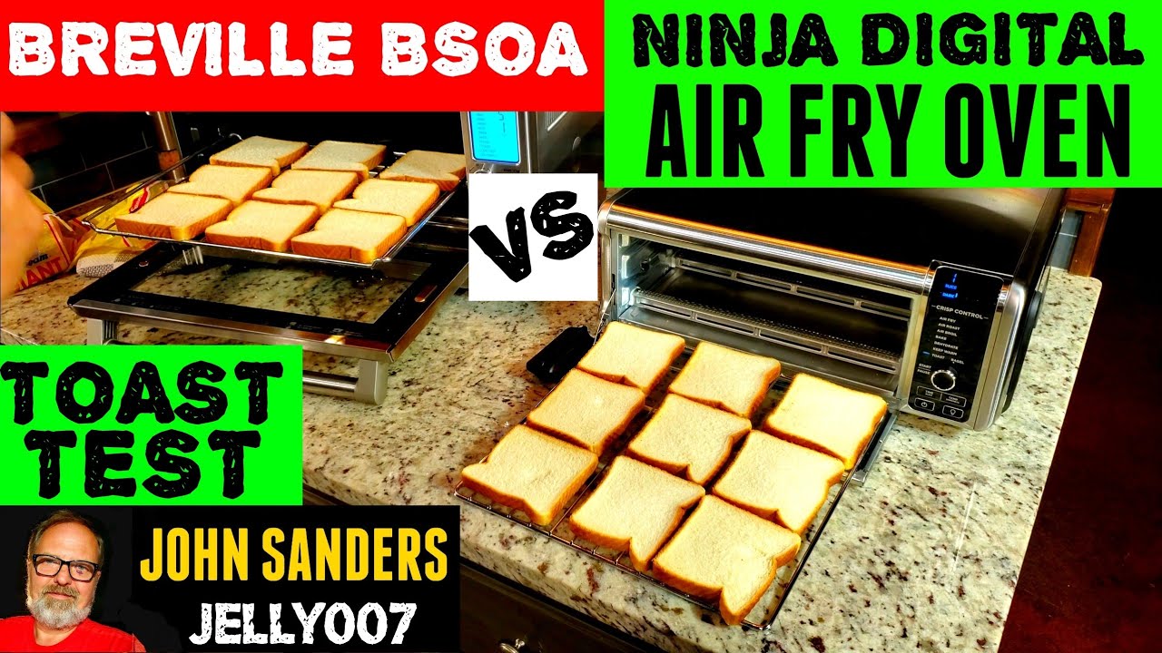 Ninja Foodi DIGITAL AIR FRY OVEN | TOAST & BAGELS | vs BREVILLE BSOA & EVEN TOASTER TEST