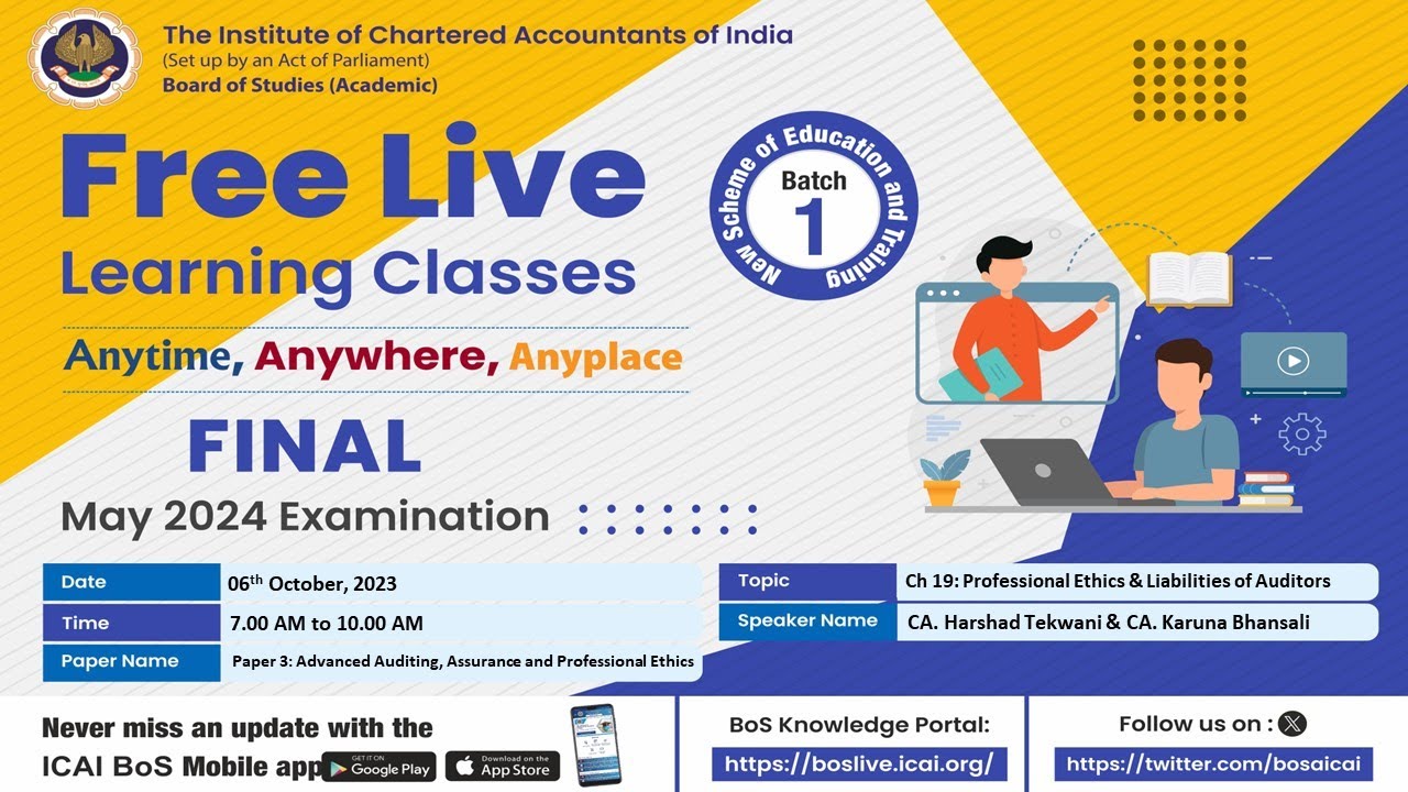 Final Paper 3 AAA&PE | Topic: Ch 19: Professional Ethics & Liabilities...| Session 1 | 06 Oct, 2023